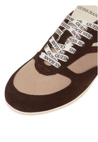 Guess Jeans Sneakersy EO-GJ2128 Brązowy ciemny. Kolor: brązowy. Materiał: skóra, zamsz #5