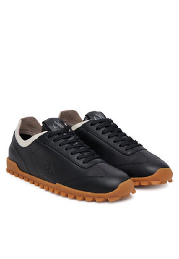 Calvin Klein Jeans Sneakersy Low Profile Runner Mg Lth Mix YW0YW01847 Czarny. Kolor: czarny. Materiał: skóra