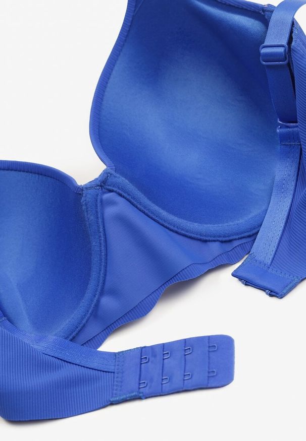 Renee - Granatowy Biustonosz Full Cup na Regulowanych Ramiączkach z Usztywnieniem Karetta. Kolor: niebieski