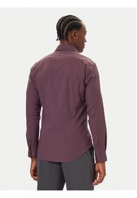 Calvin Klein Koszula LV019EU073 Bordowy Slim Fit. Kolor: czerwony. Materiał: syntetyk #5