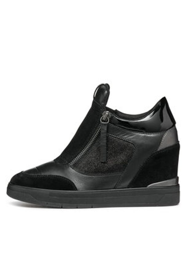 Geox Sneakersy D Maurica D35PRA 085TC C9999 Czarny. Kolor: czarny. Materiał: skóra