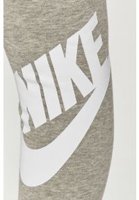 Nike Sportswear - Legginsy. Stan: podwyższony. Kolor: szary. Wzór: nadruk #2