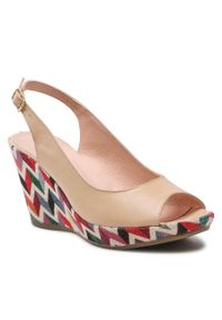 Sandały Libero 3000 475. Kolor: beżowy. Materiał: skóra #1