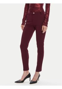 Rinascimento Chinosy CFC0126226003 Bordowy Slim Fit. Kolor: czerwony. Materiał: syntetyk