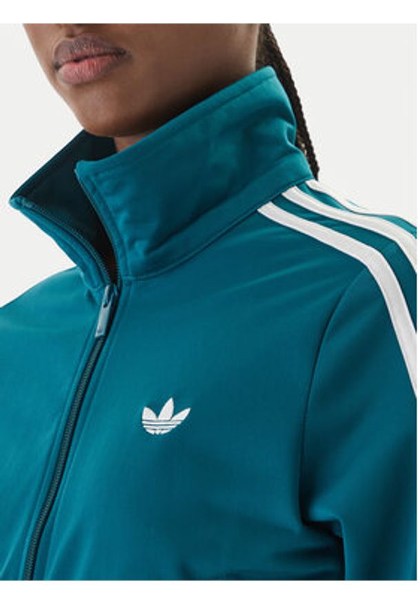 Adidas - adidas Bluza Firebird Classic KQ6530 Zielony Regular Fit. Kolor: zielony. Materiał: syntetyk