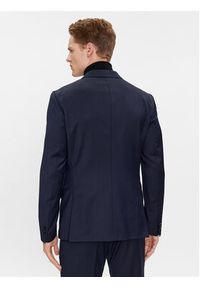 Calvin Klein Marynarka K10K112291 Granatowy Slim Fit. Kolor: niebieski. Materiał: wełna