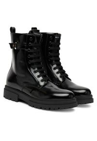 TOMMY HILFIGER - Tommy Hilfiger Trapery Lace-Up Bootie T4A5-34028-1453 D Czarny. Kolor: czarny. Materiał: skóra #3
