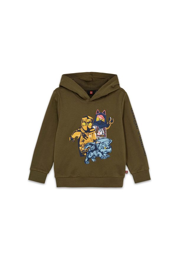 Bluza z Kapturem Dziecięca LEGO NINJAGO Scout 701 Zielona. Typ kołnierza: kaptur. Kolor: zielony