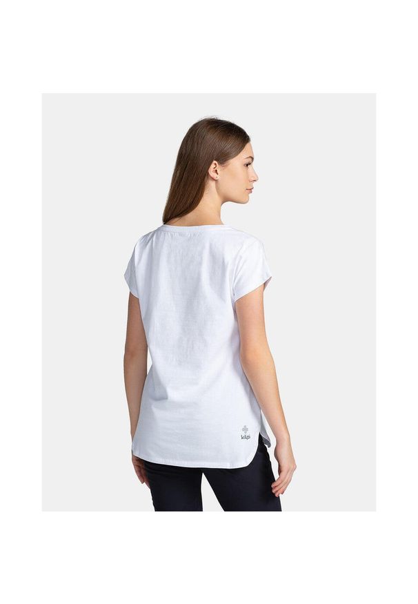 Damski bawełniany t-shirt Kilpi NELLIM-W. Kolor: biały. Materiał: bawełna