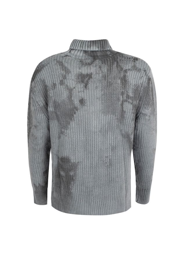 Takeshy Kurosawa Sweter "Dolcevita" | 83062 | Dolcevita Sfumata | Mężczyzna | Szary. Okazja: na co dzień. Typ kołnierza: golf. Kolor: szary. Materiał: akryl, wełna. Wzór: aplikacja. Styl: casual