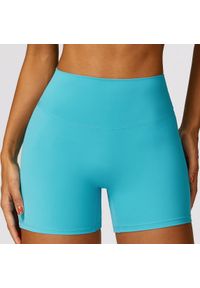 Intica - Spodenki sportowe modelujące z elastycznym pasem do treningu i biegania Essence. Kolor: zielony. Materiał: materiał. Sport: fitness #3