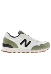 Buty męskie New Balance ML515TOV - biało-zielone. Okazja: na co dzień. Kolor: wielokolorowy, biały, zielony. Materiał: zamsz, skóra, materiał, syntetyk. Szerokość cholewki: normalna #1