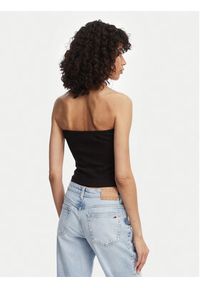 Tommy Jeans Top DW0DW22263 Czarny Slim Fit. Kolor: czarny. Materiał: bawełna #2