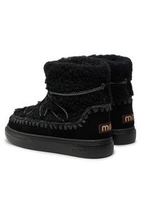 Mou Śniegowce Eskimo Sneaker Bold Scoub Lace FW411012A Czarny. Kolor: czarny. Materiał: skóra