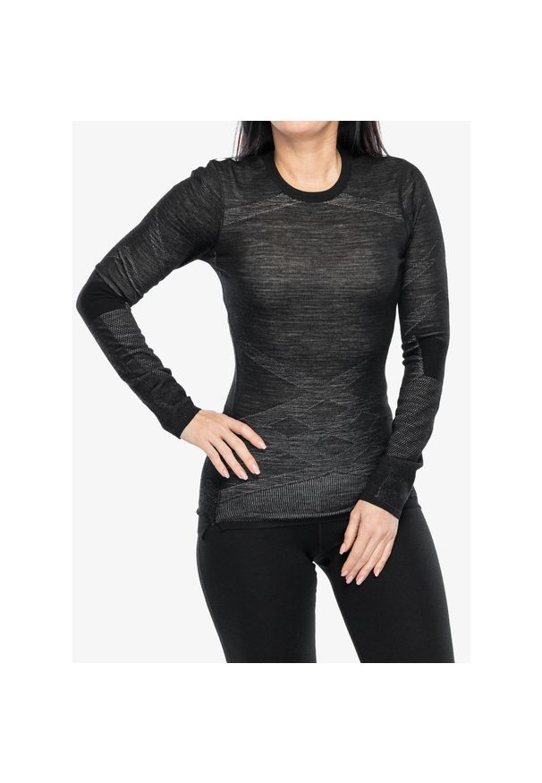 Bluza termoaktywna damska Smartwool Intraknit Merino 200 Crew. Kolor: czarny