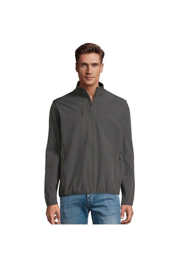 SOL'S - Męska Kurtka Radian Soft Shell. Kolor: wielokolorowy, szary, brązowy
