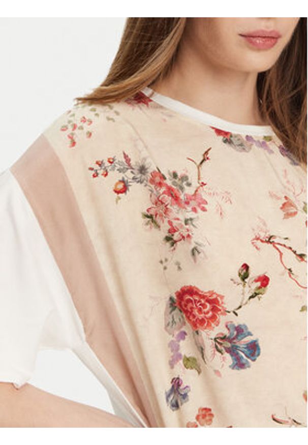 Weekend Max Mara T-Shirt Pampas 2515941082 Beżowy Relaxed Fit. Kolor: beżowy. Materiał: bawełna