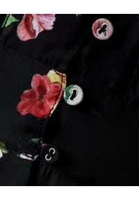JENESEQUA - Jedwabna sukienka Annecy. Kolor: czarny. Materiał: jedwab. Wzór: aplikacja, ażurowy, kwiaty, nadruk. Styl: klasyczny #6