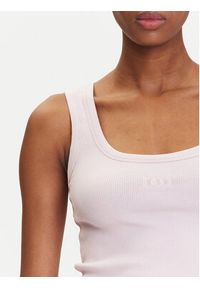 BOSS Top C_Ematite 50504245 Różowy Slim Fit. Kolor: różowy. Materiał: bawełna