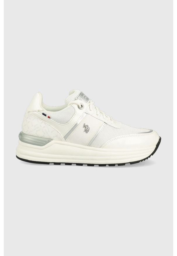 U.S. Polo Assn. sneakersy kolor biały. Zapięcie: sznurówki. Kolor: biały. Materiał: guma. Obcas: na platformie
