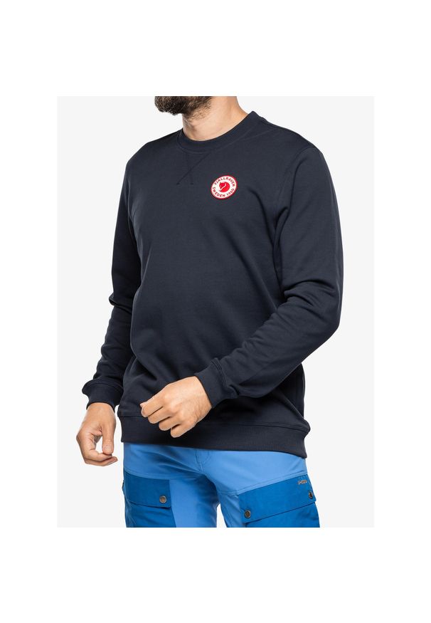 Fjällräven - Bluza bawełniana męska Fjallraven 1960 Logo Badge Sweater M. Kolor: niebieski. Materiał: bawełna