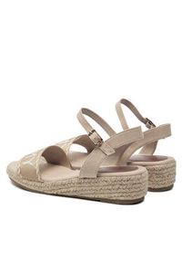 TOMMY HILFIGER - Tommy Hilfiger Espadryle Rope Wedge Sandal T3A7-33287-0890 S Beżowy. Kolor: beżowy. Materiał: materiał #4