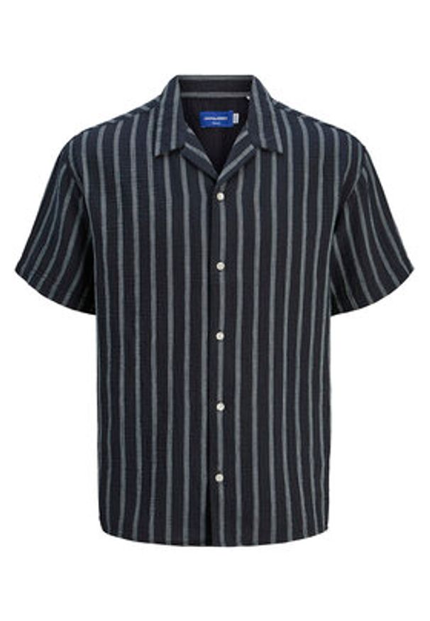 Jack & Jones Komplet koszula i szorty materiałowe Easter 12281255 Granatowy Relaxed Fit. Kolor: niebieski. Materiał: bawełna
