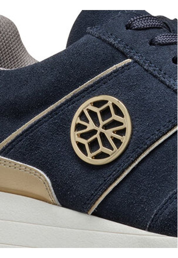 Geox Sneakersy D New Kency D55MZA 022BN CF42L Granatowy. Kolor: niebieski. Materiał: zamsz, skóra