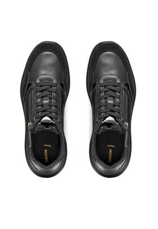 Geox Sneakersy D Plummery D56YNE 05402 C9997 Czarny. Kolor: czarny. Materiał: skóra
