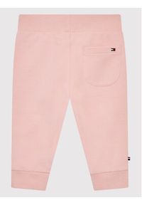 TOMMY HILFIGER - Tommy Hilfiger Spodnie dresowe Baby Essential KN0KN01281 Różowy Regular Fit. Kolor: różowy. Materiał: dresówka, bawełna #3