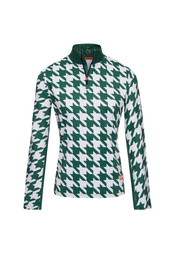 GARETH & LUCAS - Bluza narciarska Damska Gareth & Lucas Eighty-Three. Kolor: zielony, biały, wielokolorowy. Materiał: poliester, elastan. Sezon: zima. Sport: narciarstwo