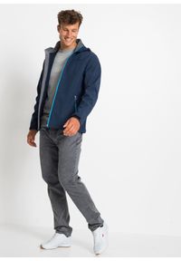 bonprix - Kurtka softshell w wygodnym fasonie. Kolor: niebieski. Materiał: softshell. Długość: długie #3