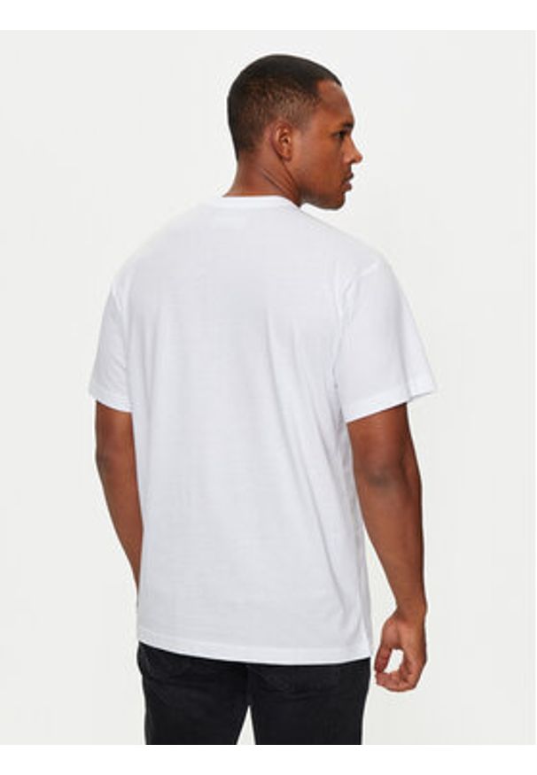 Versace Jeans Couture T-Shirt 77GAHE05 CJ00E Biały Regular Fit. Kolor: biały. Materiał: bawełna