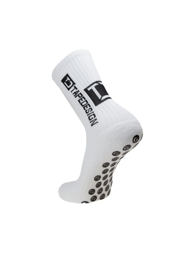 TAPEDESIGN - Klasyczne skarpety o średniej długości Tape Design. Kolor: biały. Sport: piłka nożna