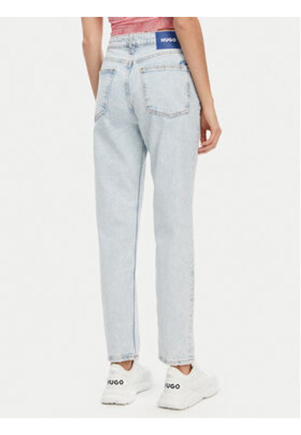 Hugo - HUGO Jeansy Noe 50520613 Błękitny Mom Fit. Kolor: niebieski