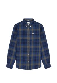 Wrangler - WRANGLER 1 PKT BUTTON DOWN MĘSKA KOSZULA W KRATĘ KRATA DARK INDYGO 112341058. Typ kołnierza: button down #4