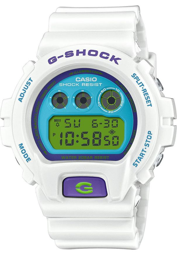 Zegarek sportowy G-SHOCK Casio G-Shock DW-6900RCS-7ER 200m biały. Kolor: biały. Styl: sportowy