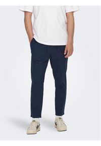 Only & Sons Spodnie materiałowe 22024966 Granatowy Tapered Fit. Kolor: niebieski. Materiał: bawełna #1