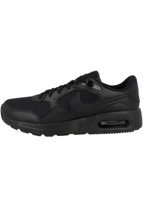 Buty do chodzenia męskie Nike Air Max SC. Zapięcie: sznurówki. Kolor: czarny. Materiał: tkanina, materiał, skóra, syntetyk. Szerokość cholewki: normalna. Model: Nike Air Max. Sport: turystyka piesza