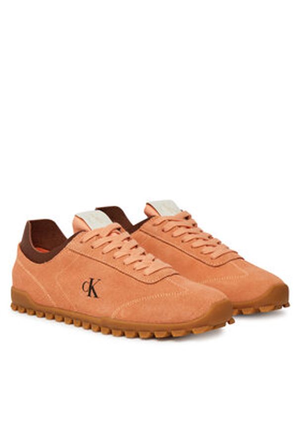 Calvin Klein Jeans Sneakersy Low Profile Runner Mg Sue YW0YW01898 Różowy. Kolor: różowy. Materiał: zamsz, skóra