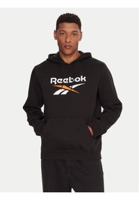 Reebok Bluza RK25151CCM Czarny Regular Fit. Kolor: czarny. Materiał: syntetyk
