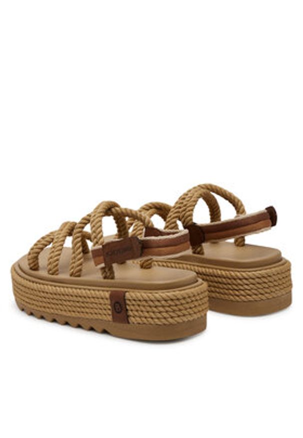 Bohonomad Sandały Tahiti TAH.0012.CPS Beżowy. Kolor: beżowy. Materiał: materiał