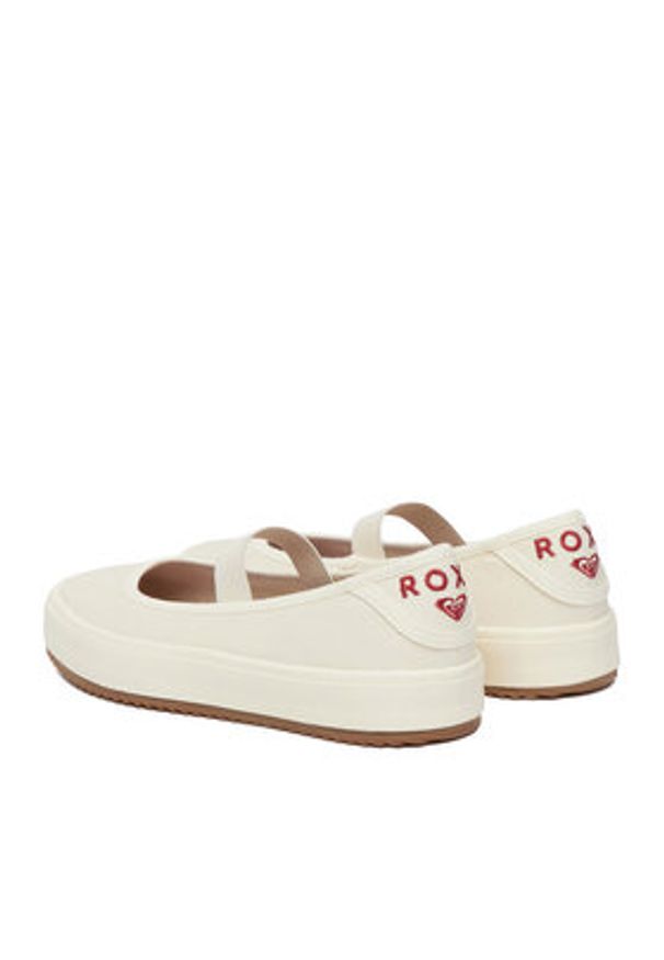 Roxy Tenisówki CWBEOB-HRY25626-1 Écru. Kolor: kremowy. Materiał: materiał