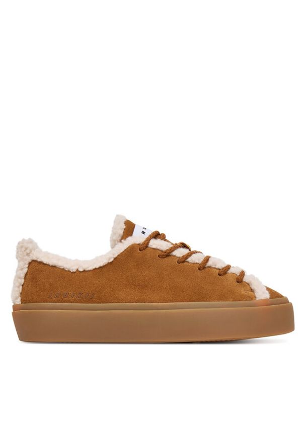 Inuikii Sneakersy Shearling Low 1001.001.0242 Brązowy. Kolor: brązowy. Materiał: zamsz, skóra