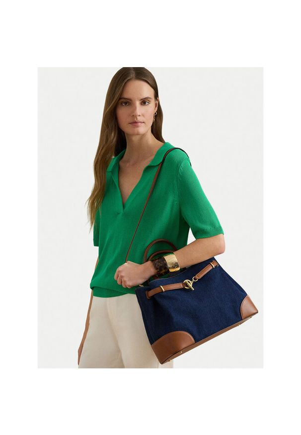 Lauren Ralph Lauren - Torebka LAUREN RALPH LAUREN. Kolor: niebieski