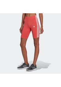 Spodenki fitness damskie Adidas. Kolor: różowy. Materiał: jersey, bawełna, elastan. Sport: fitness