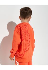Kenzo kids - KENZO KIDS - Pomarańczowa bluza z haftowanym tygrysem 4-14 lat. Kolor: pomarańczowy. Materiał: materiał. Długość rękawa: długi rękaw. Długość: długie. Wzór: haft. Sezon: lato. Styl: klasyczny #6