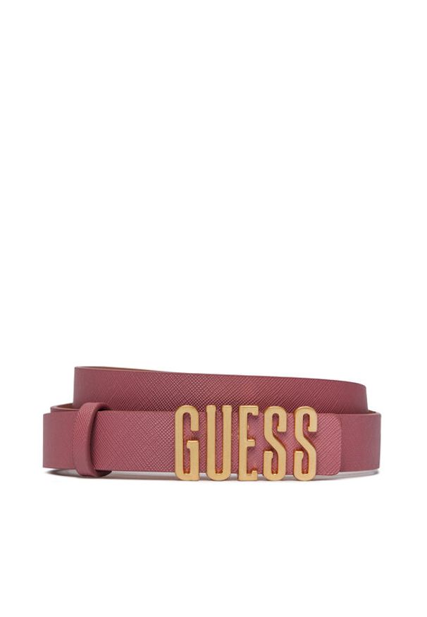 Guess Pasek Damski BW7848 P3425 Różowy. Kolor: różowy. Materiał: skóra