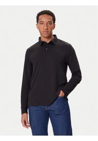 Calvin Klein Polo LV040EM909 Czarny Regular Fit. Typ kołnierza: polo. Kolor: czarny. Materiał: bawełna