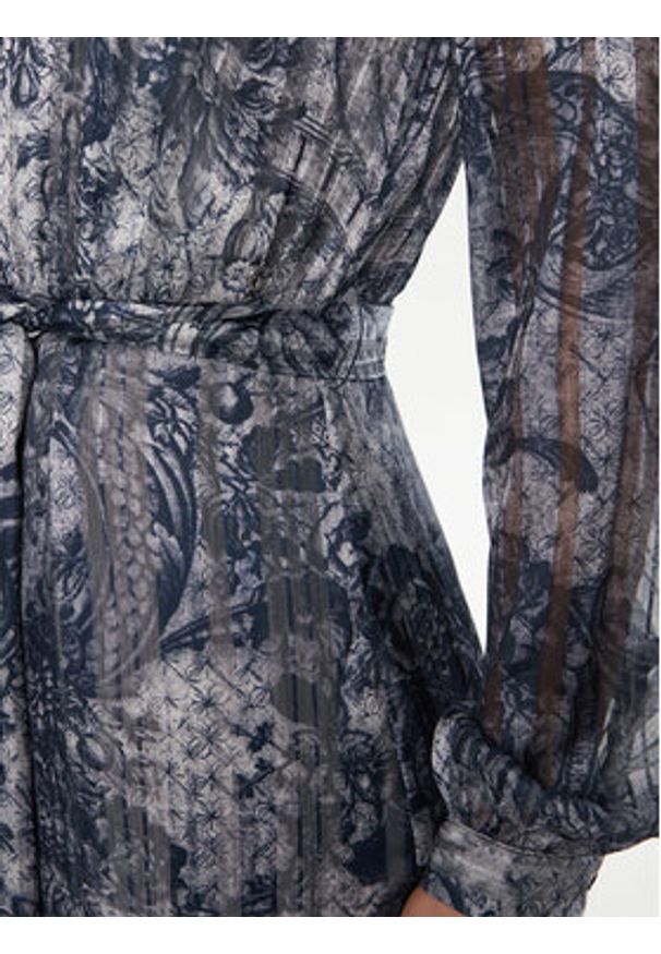 Guess Sukienka codzienna W5RK77 WGWV2 Granatowy Regular Fit. Okazja: na co dzień. Kolor: niebieski. Materiał: syntetyk. Typ sukienki: proste. Styl: casual